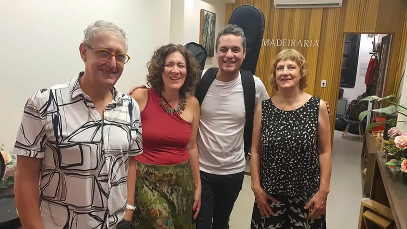 Aldrin Gandra com Ná Ozzetti, Dante e Patrícia Ahmaral